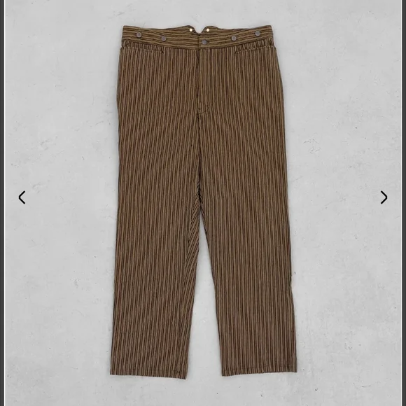 Wah Maker Men's Size 36 Canvas Duckin Frontier Western Vintage Pants suspenders